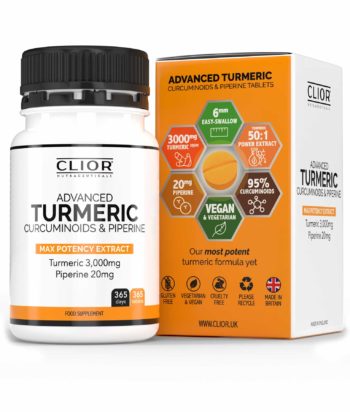 Clior Advanced Turmeric Curcumin & Piperine Black Pepper Tablets 3000mg