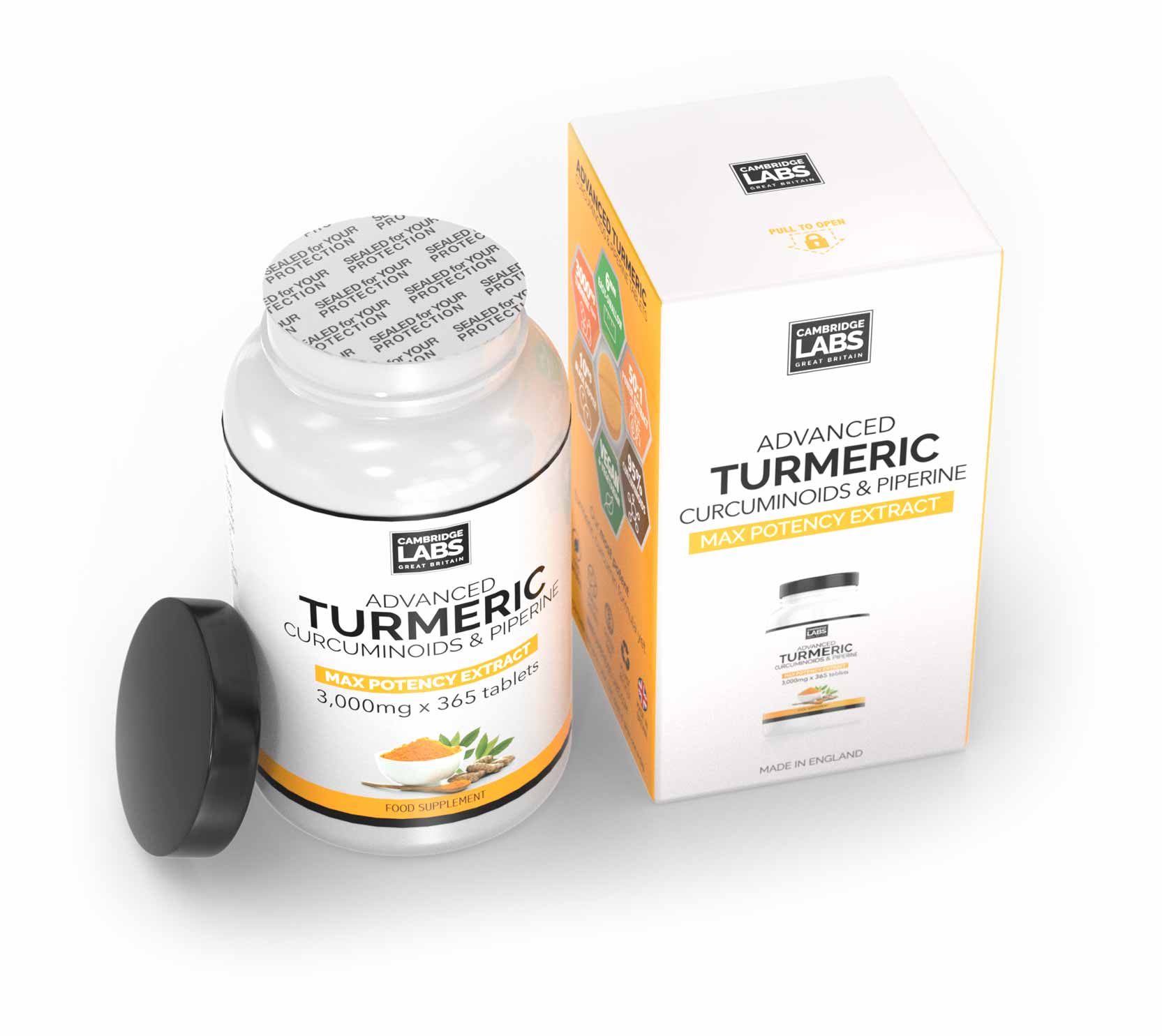 Advanced Turmeric Curcumin & Piperine 3,000mg Clior® UK (Cambridge Labs)