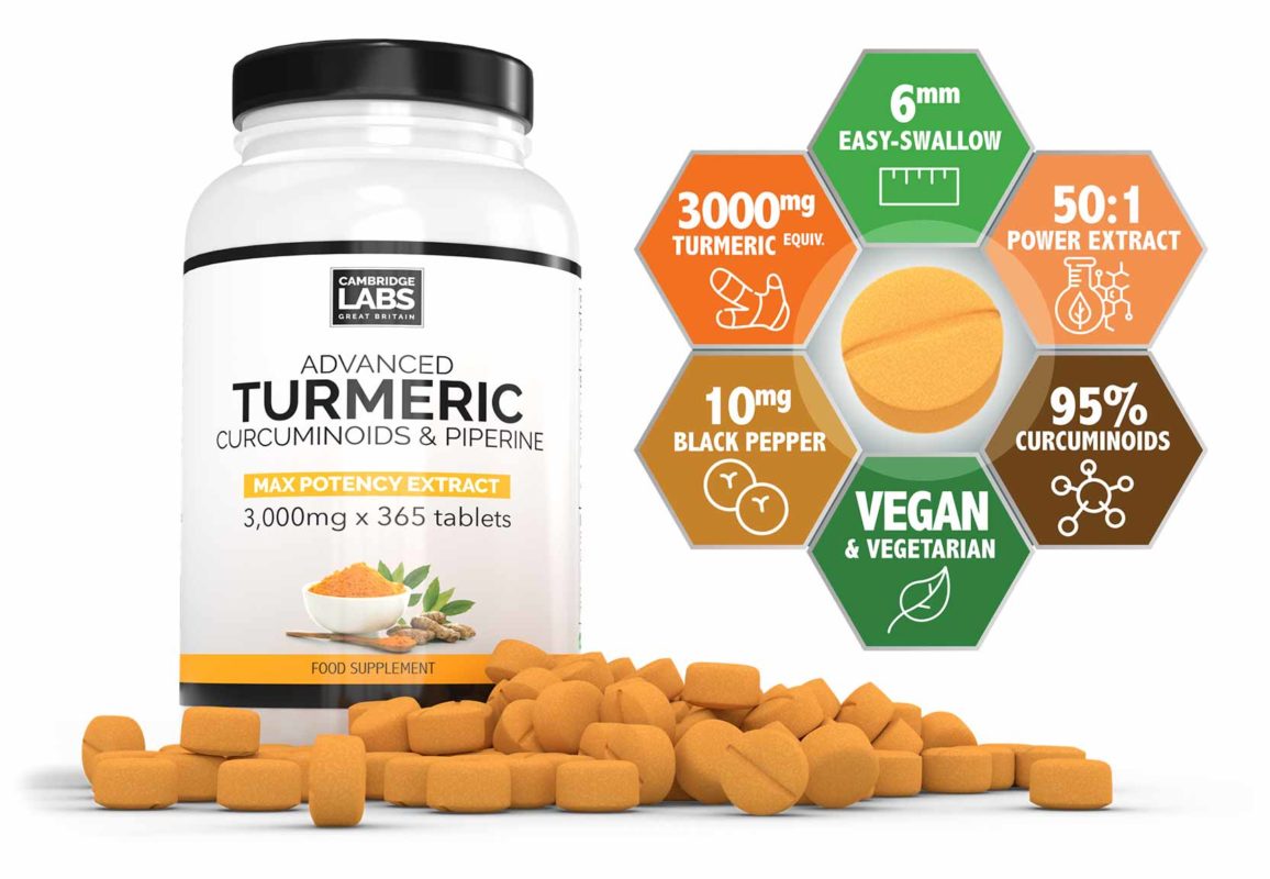 Advanced Turmeric Curcumin & Piperine 3,000mg Clior® UK (Cambridge Labs)