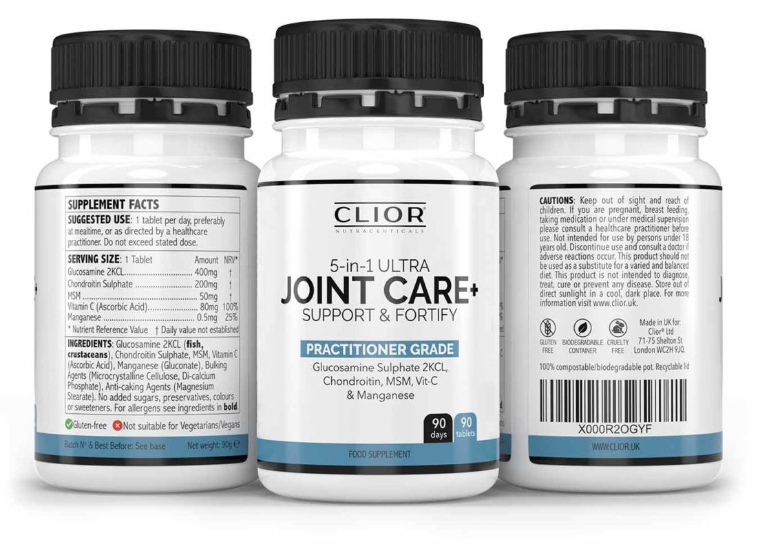 Clior Ultra 5-in-1 Joint Support Glucosamine Chondroitin MSM Manganese Vitamin C