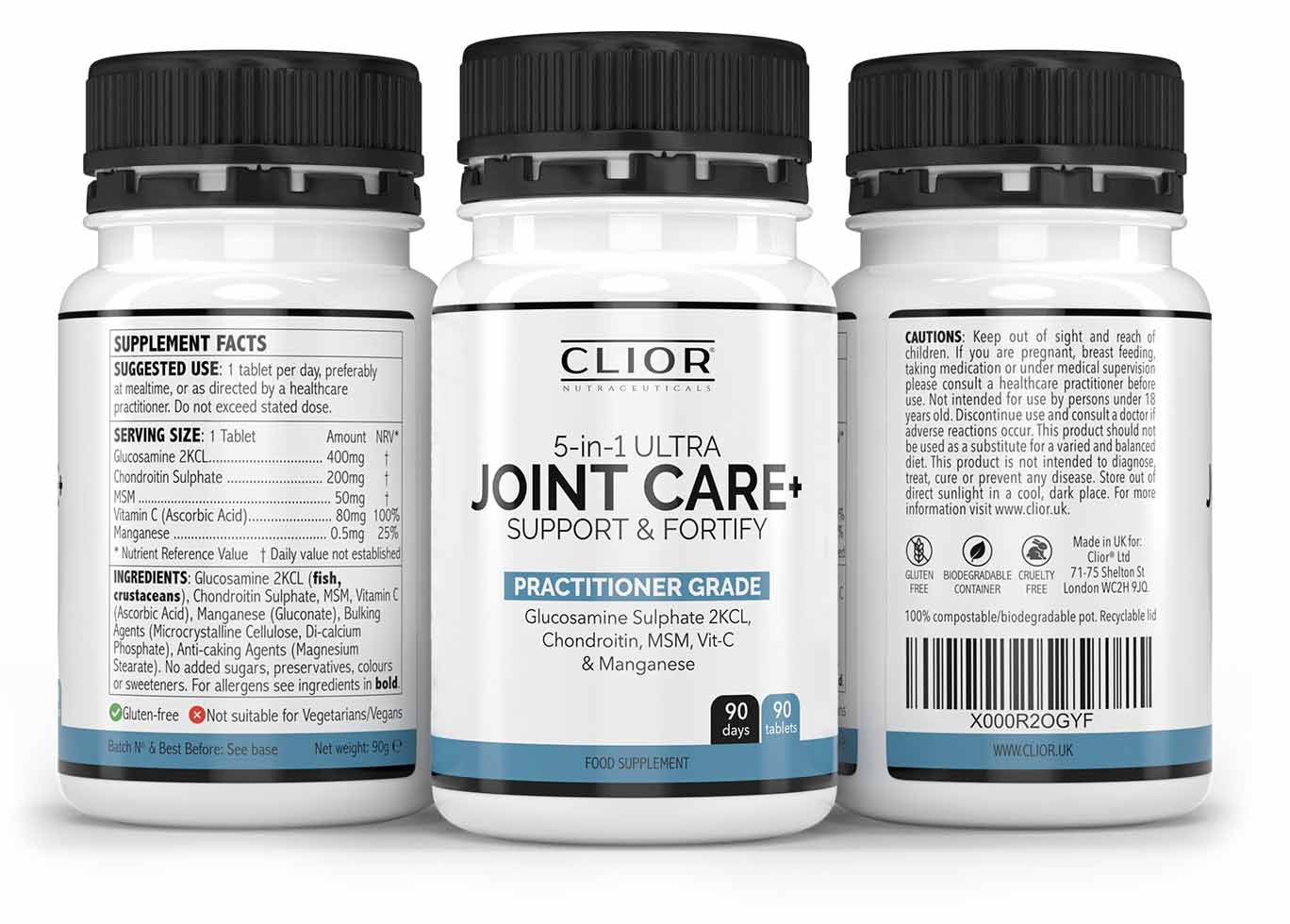 Clior® Ultra Joint Care 5in1 Glugosamine, Chondoitin, MSM, Manganese