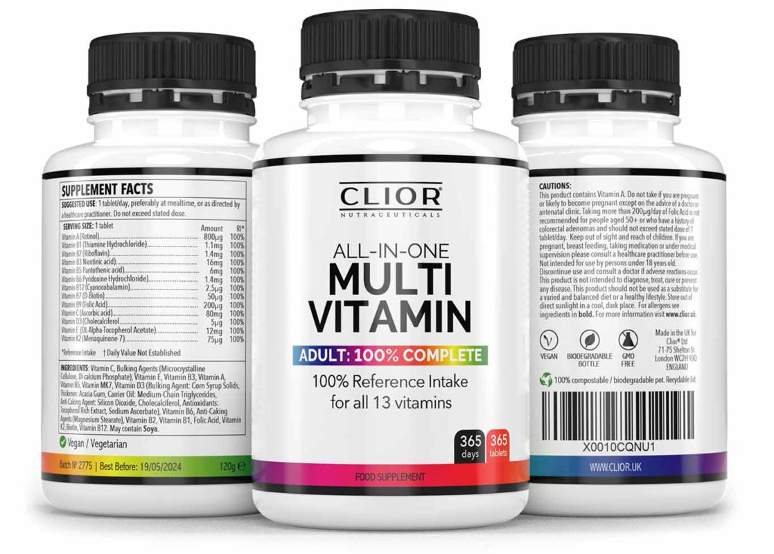 Multivitamin Clior All In One - 3 sides labels image