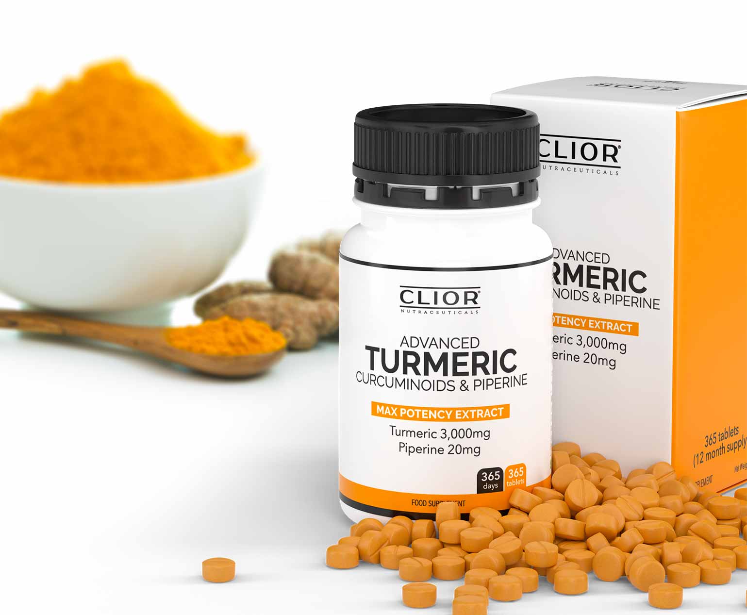 Advanced Turmeric Curcumin & Piperine 3,000mg Clior® UK (Cambridge Labs)